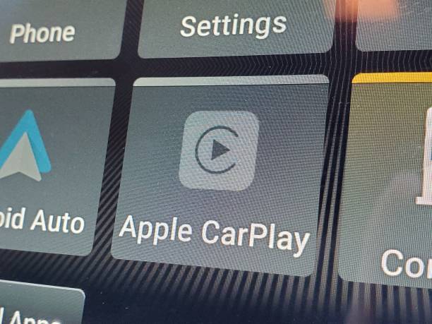 Close-up of icon reading Apple CarPlay